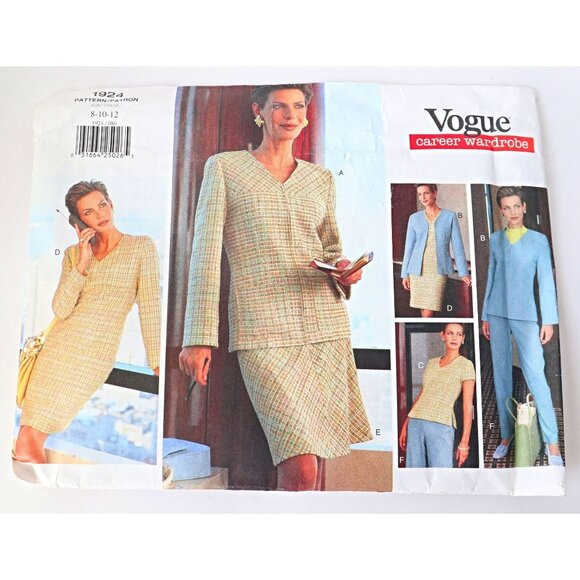 Vogue 1924 Sewing Pattern Misses Wardrobe Separates Pattern Jacket Dress Top Ski - Picture 1 of 5